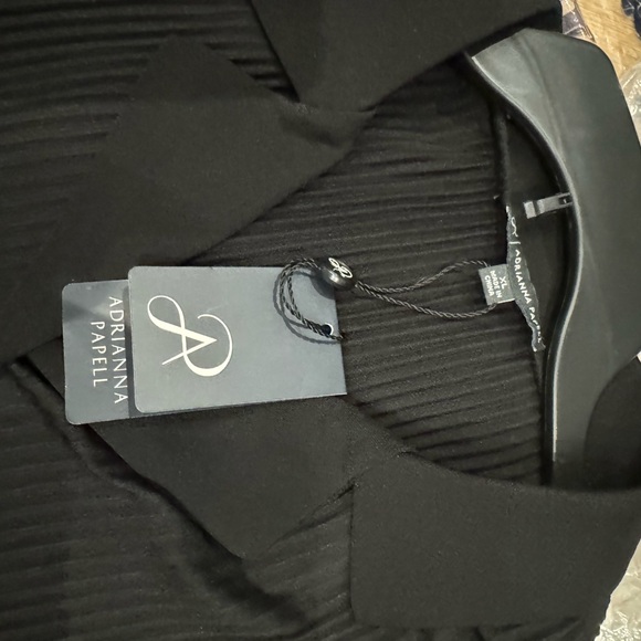 Black, long sleeved, extra large Adrian Papel, pleated  arms and bodice - Picture 7 of 7